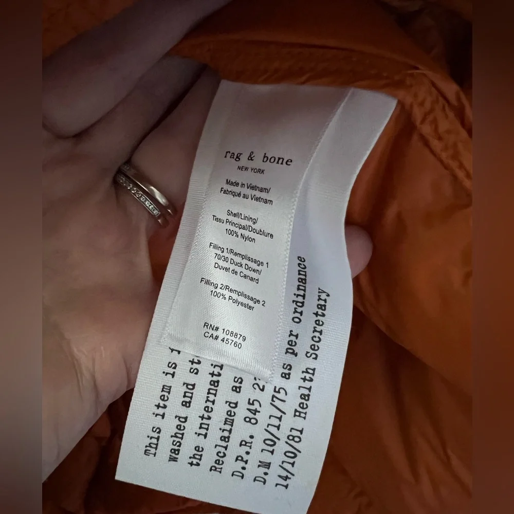 rag & bone Rudy Quilted Belted Jacket Women’s Size XS New - Picture 6 of 7